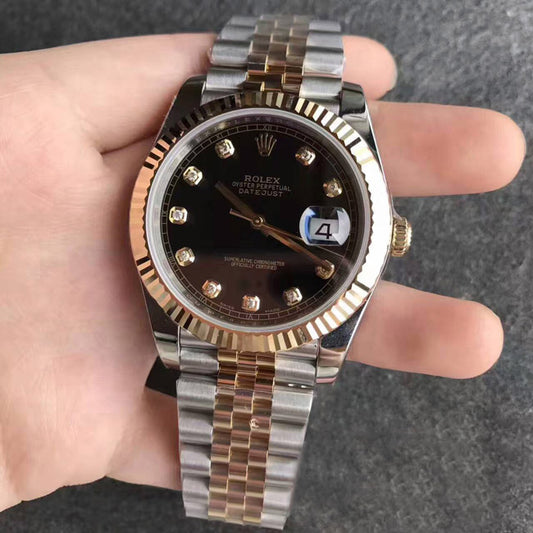 Rolex Datejust Jubilee με μαύρο καντράν, 36mm
