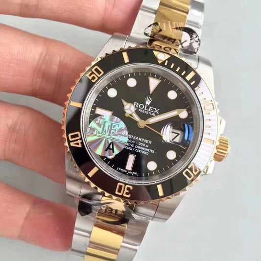 Rolex Submariner δίχρωμο μαύρο